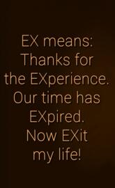 ex means