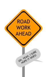 road work ahead
