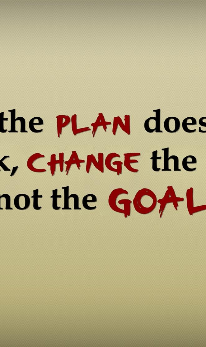 plan not goal