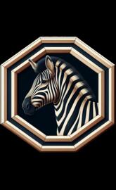 Zebra Octagon Art