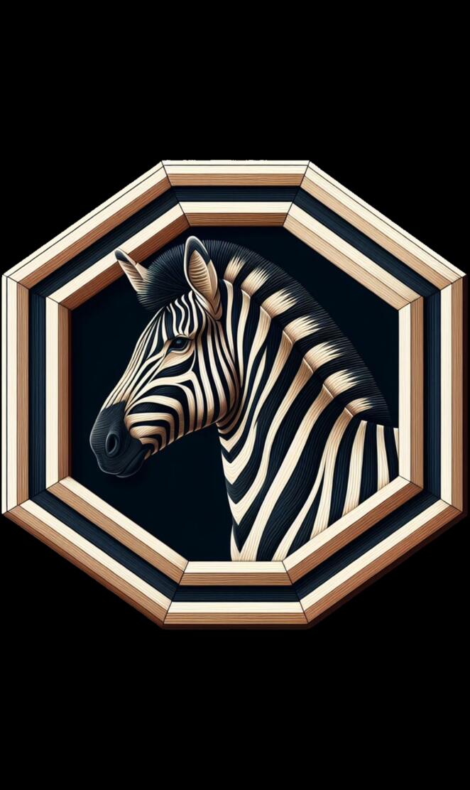 Zebra Octagon Art