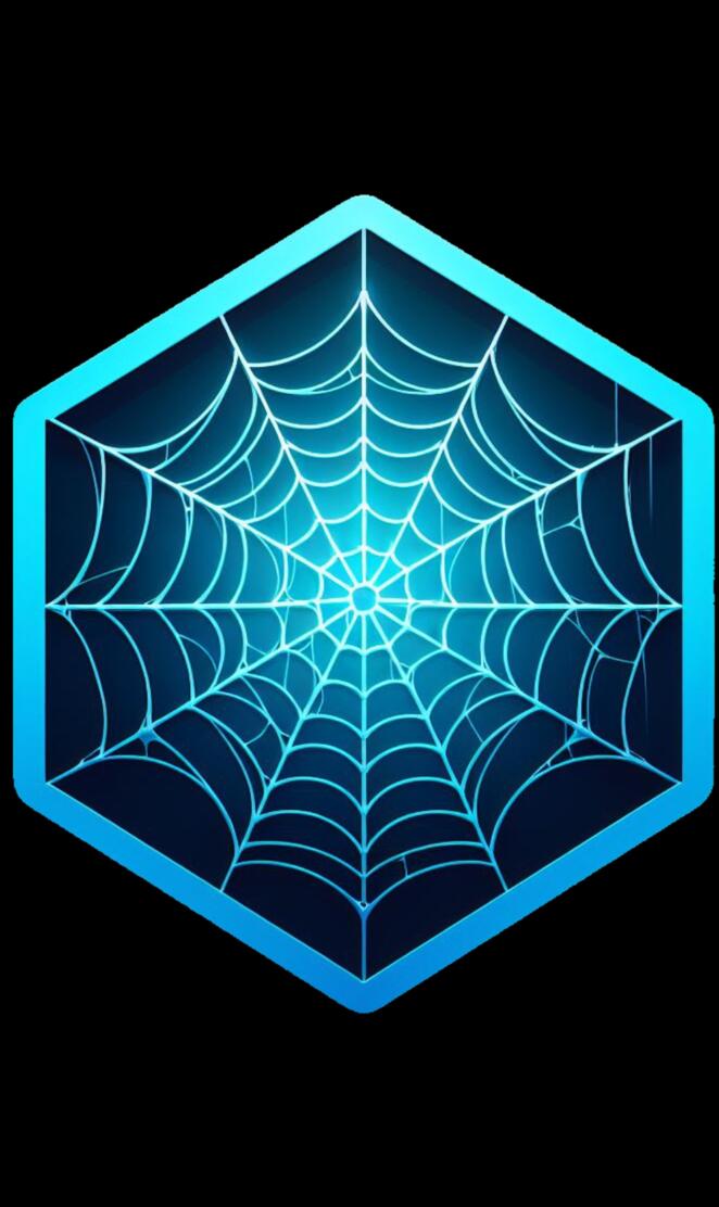 Blue Spiderweb Octagon