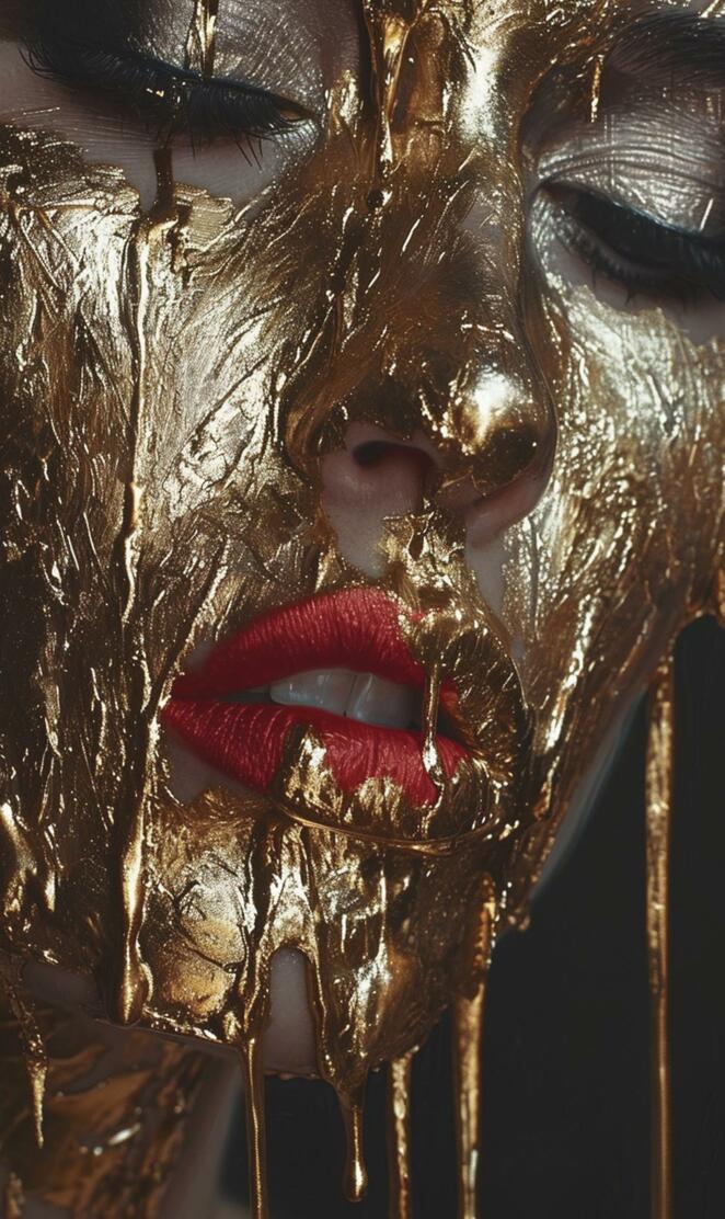 golden woman fashion