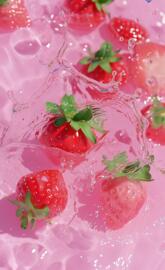 Strawberries splash
