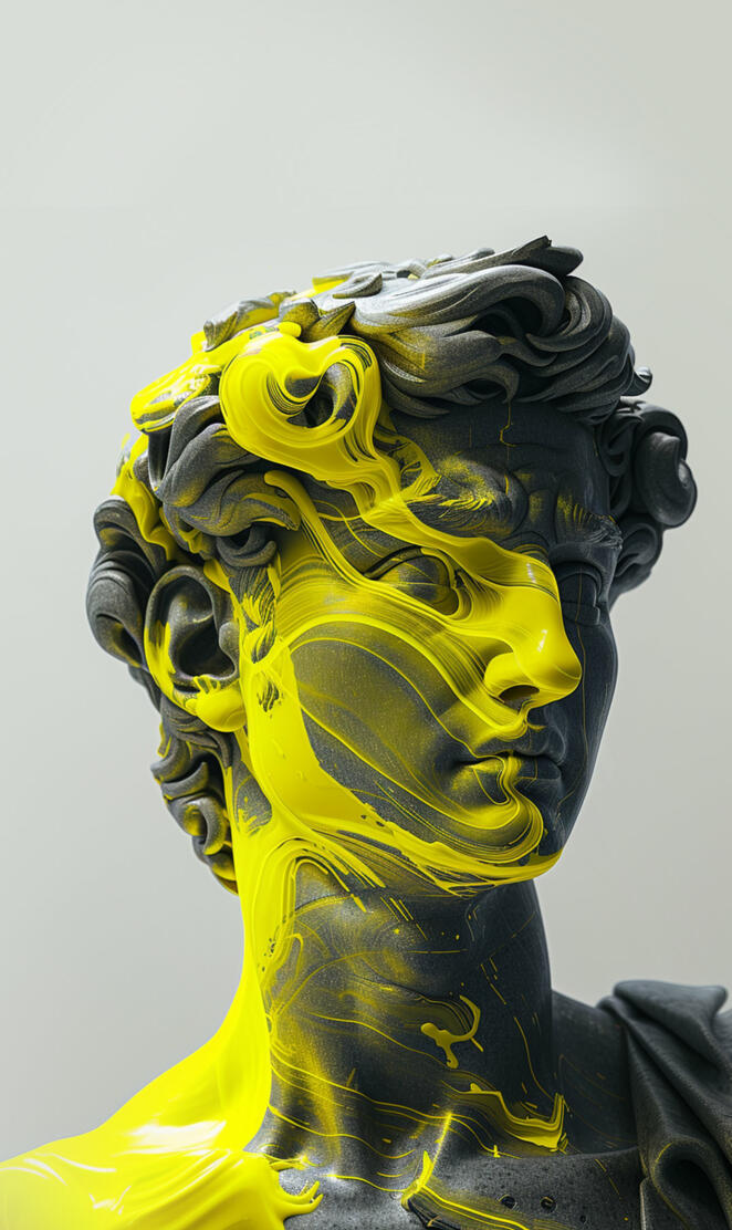 Yellow Art sculpture
