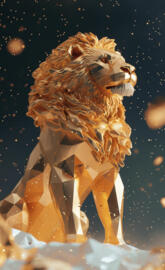 Lion 3d shape