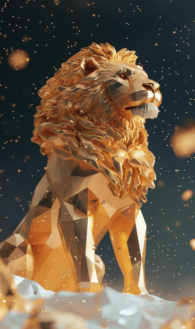 Lion 3d shape