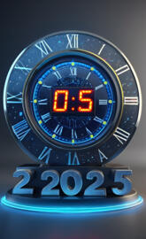 2025 Awesome 3d Countdown Clock to New Years