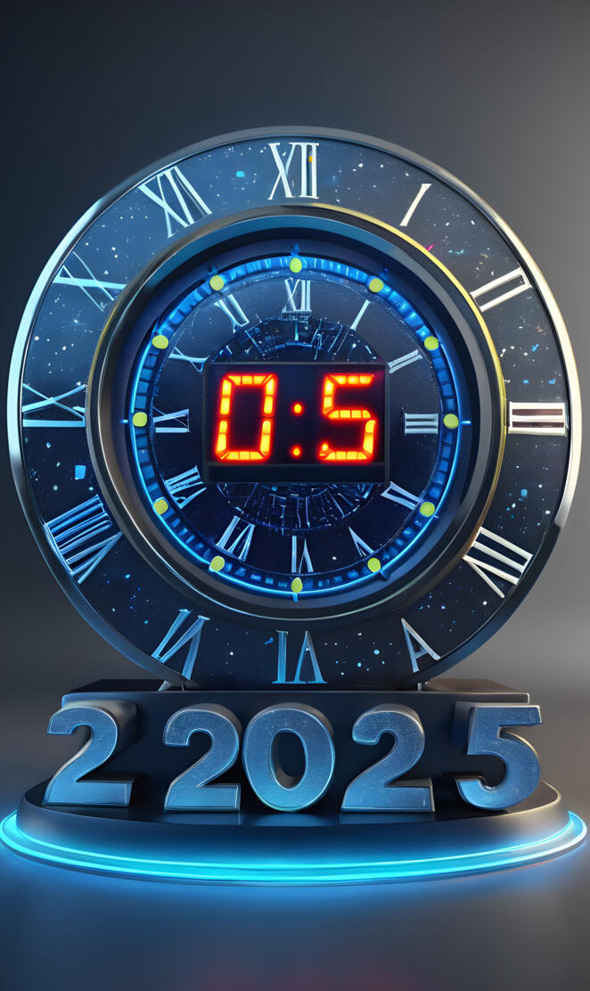 2025 Awesome 3d Countdown Clock to New Years