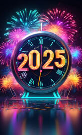 Neon Countdown 2025