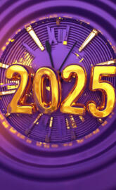 2025 new year clock