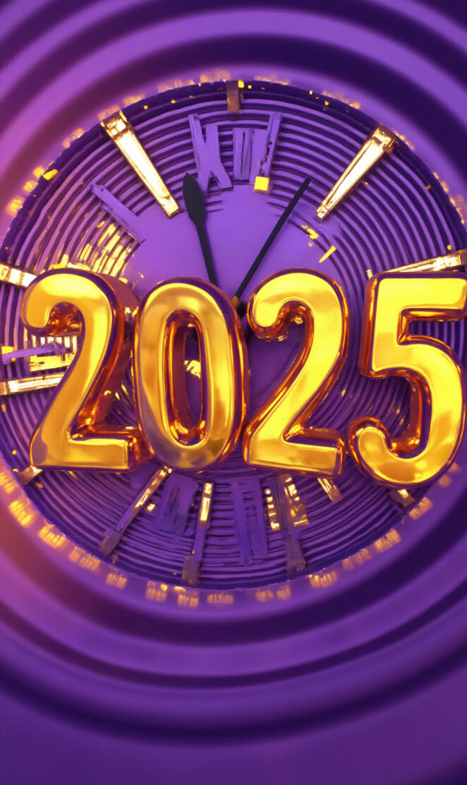 2025 new year clock