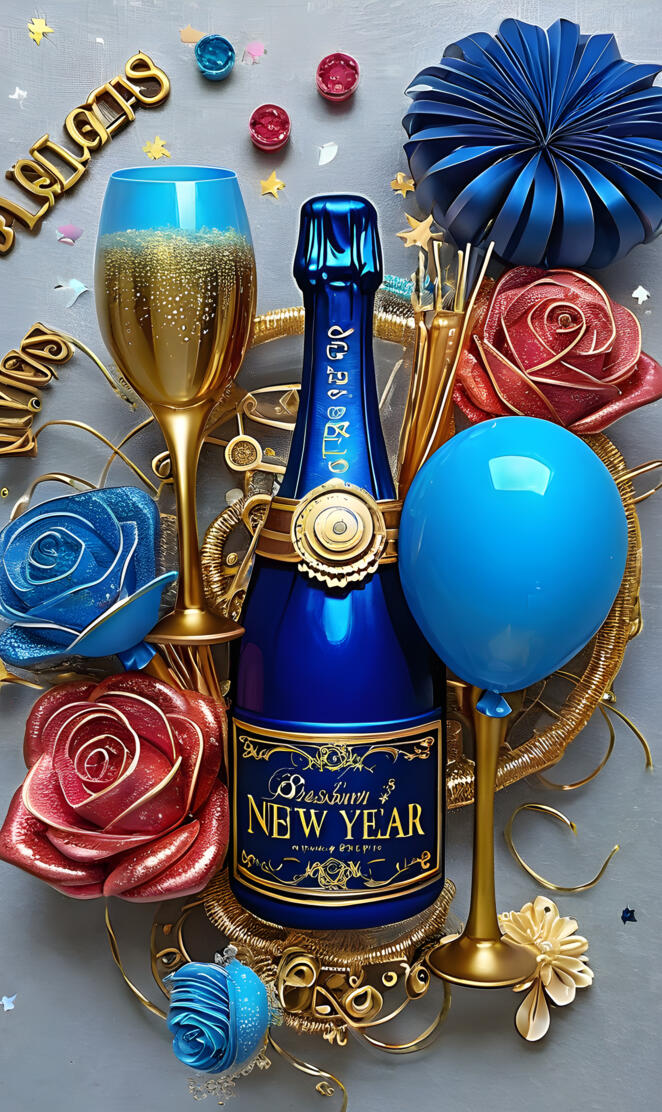 a bottle of wine and a couple of medals