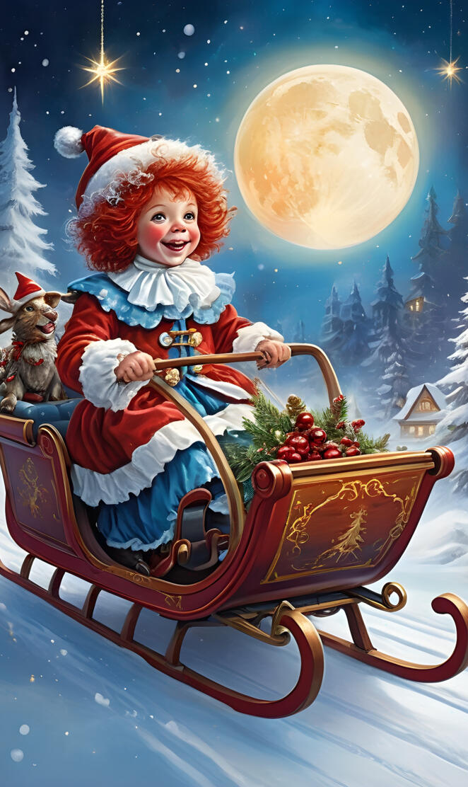 Raggedy Ann and Santa's Sleigh
