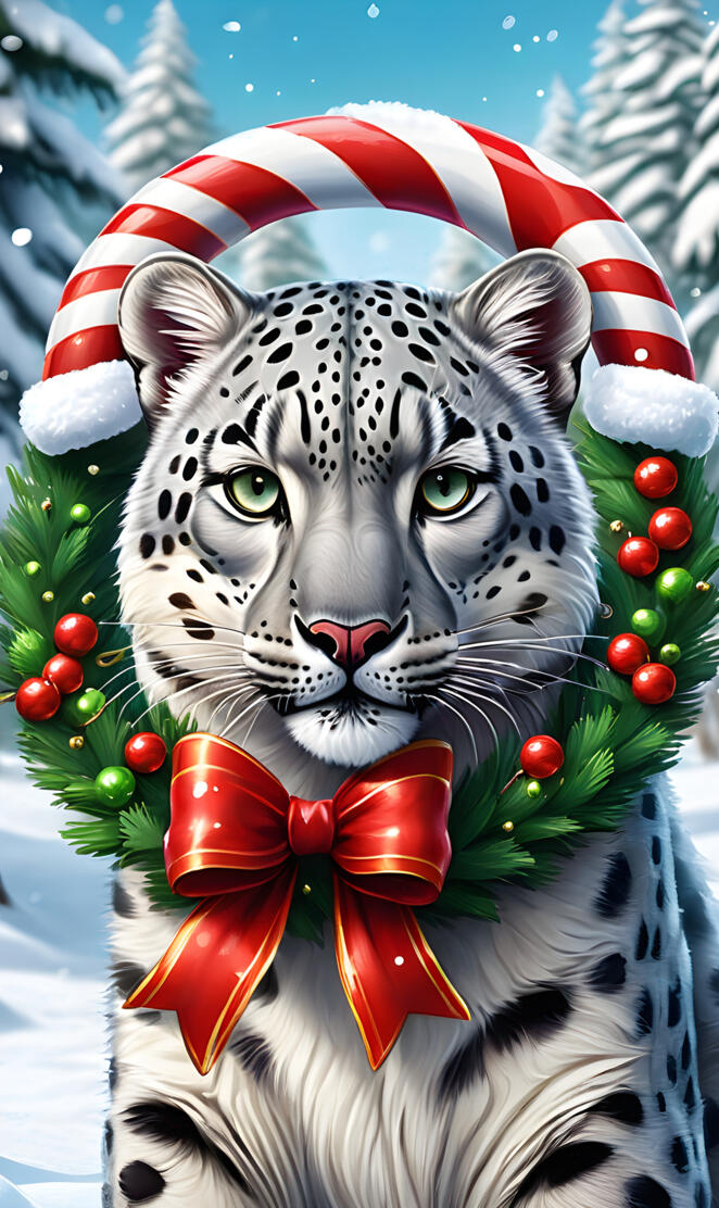 snow leopard christmas