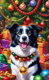 border collie Christmas