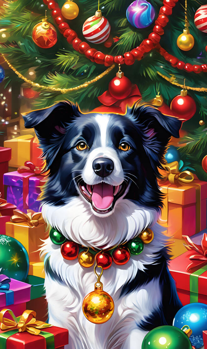 border collie Christmas