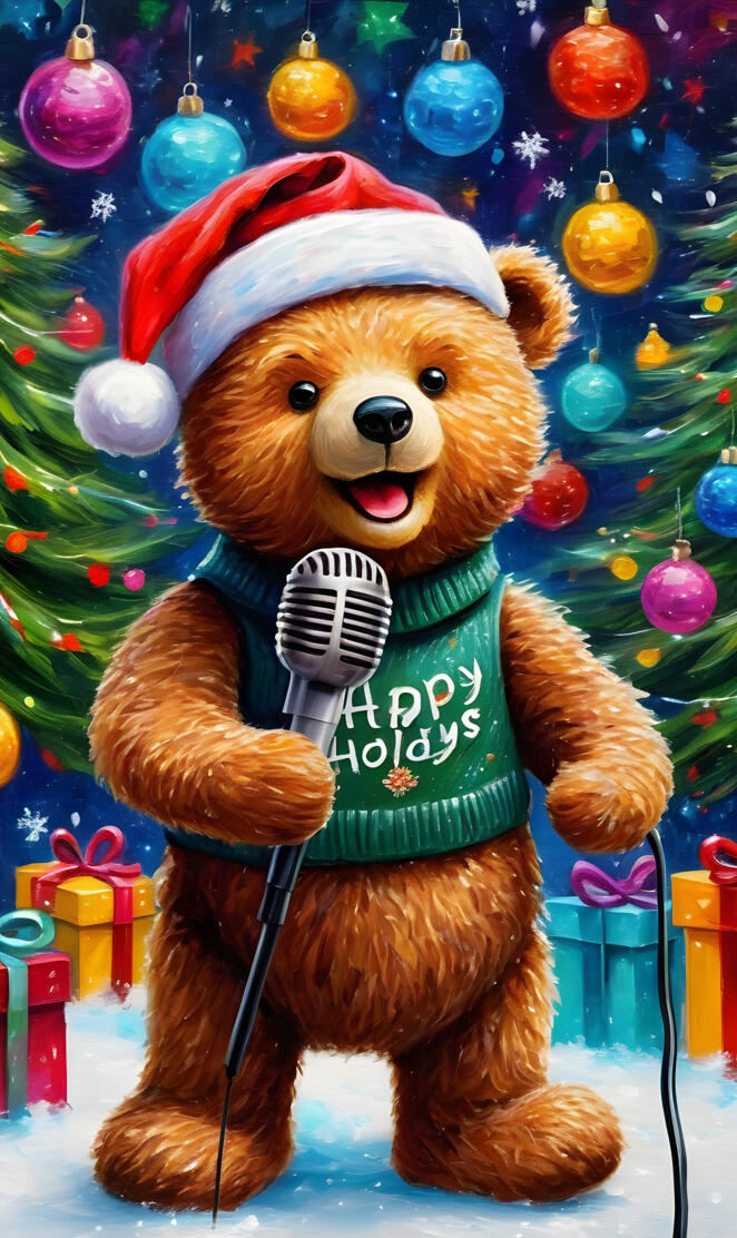 singing christmas bear