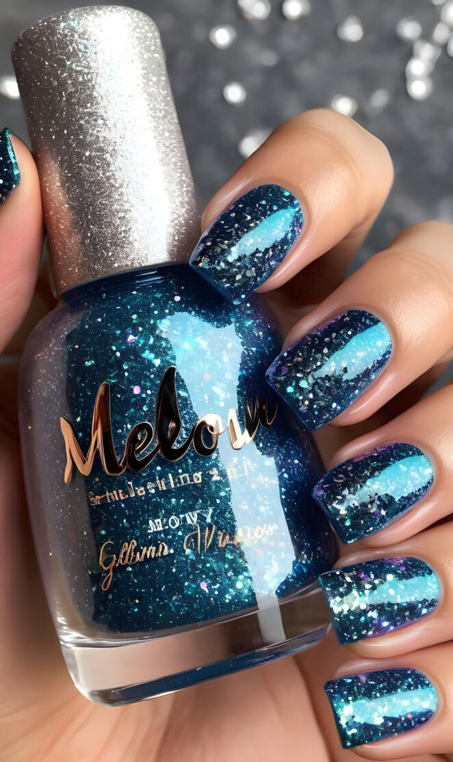 a hand with painted fingernails