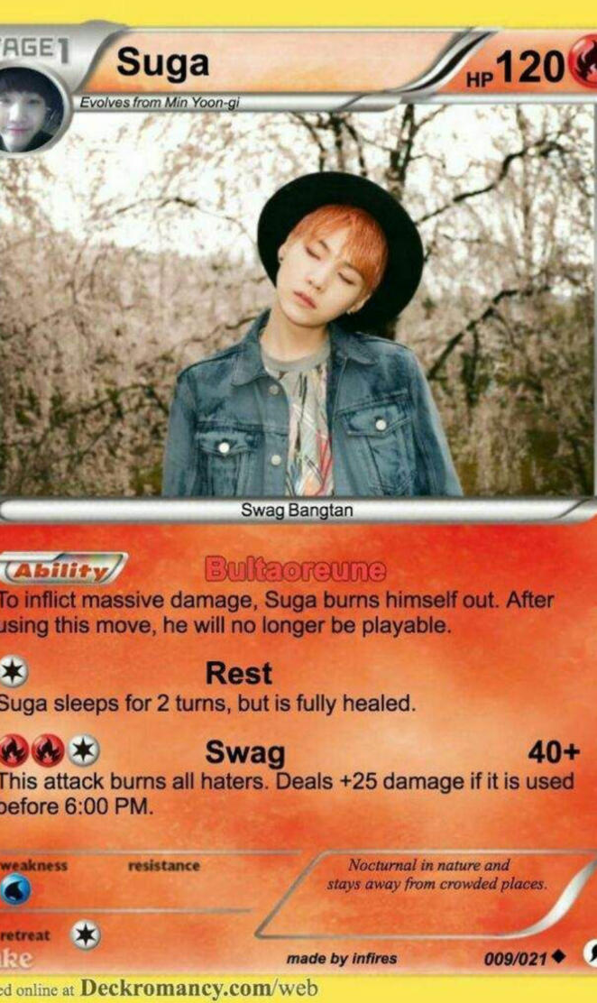 Suga as Pokemon