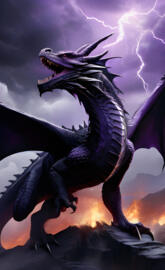 the demonic black dragon thunder