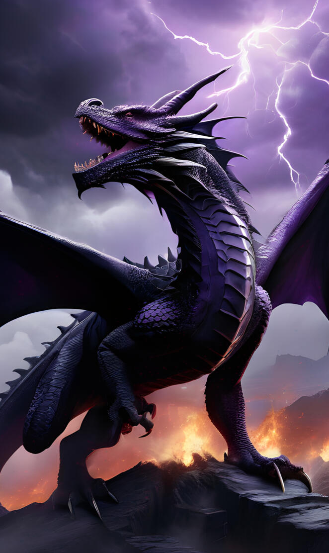 the demonic black dragon thunder
