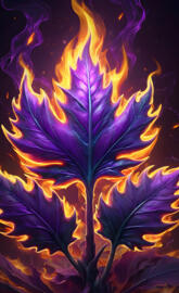420 leaf on fire