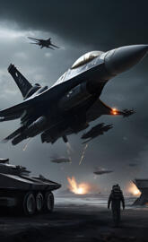 f16 thunder surpass with space ships