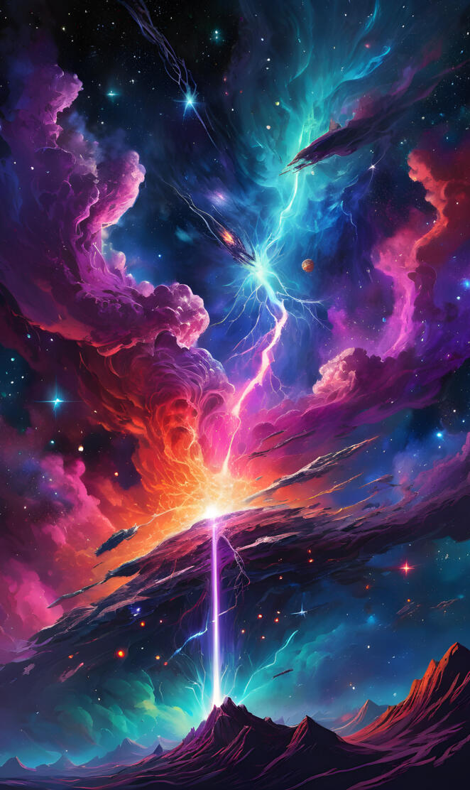 Distorted space clouds