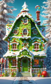 quirky gingerbread house