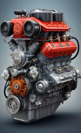V8 engine