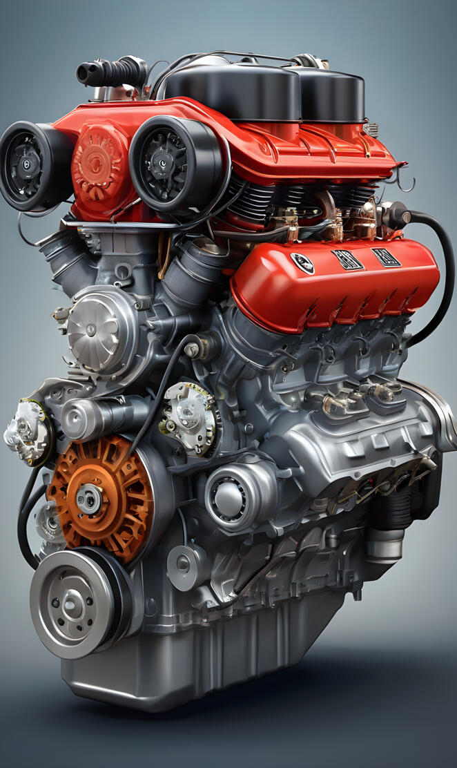 V8 engine