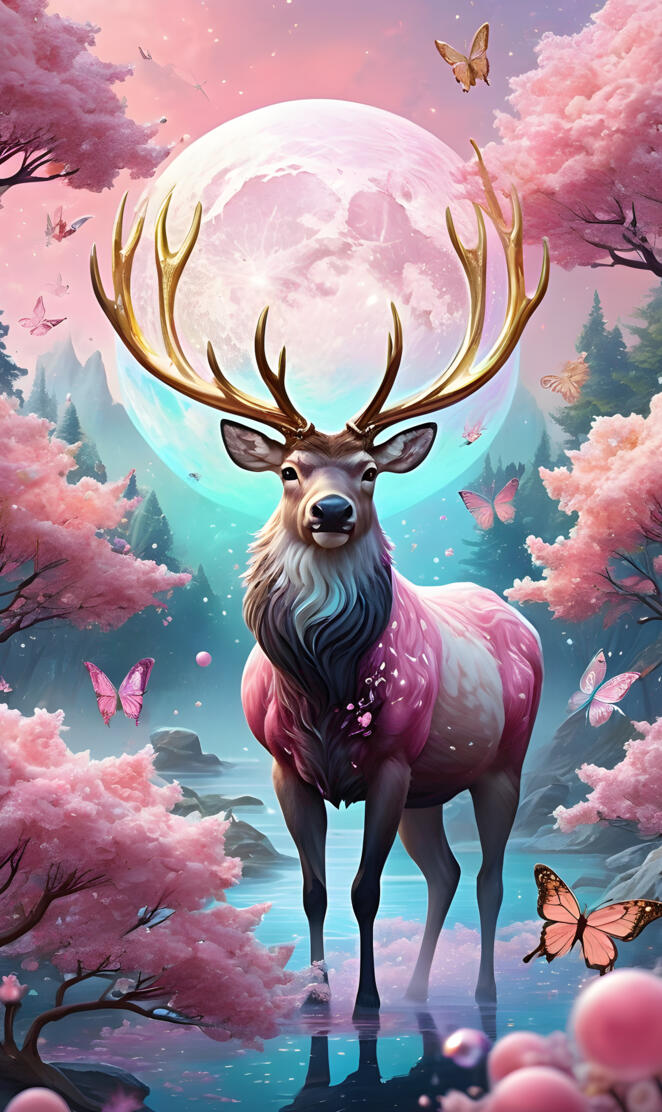 a deer with antlers