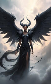 Dark Female Fallen Angel