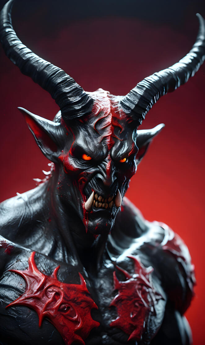 a red and black creature