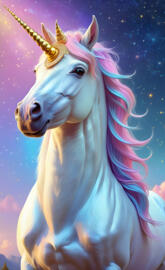 white double horned unicorn