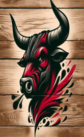 Fierce Bull Head Artwork