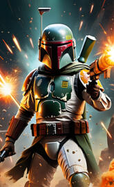Boba Fett in action