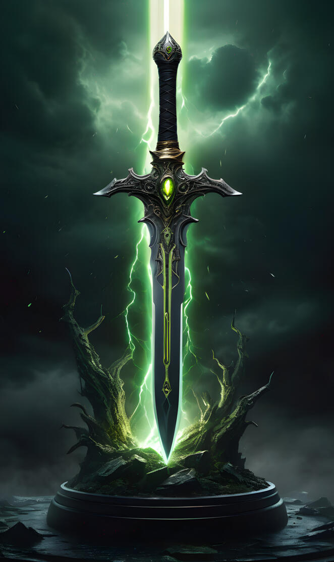 A.I. Enhanced Laser Lance Dark Venom Sword