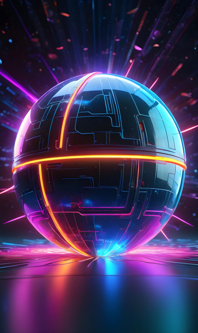 a neon coloured sphere