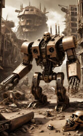 a military vehicle in a city