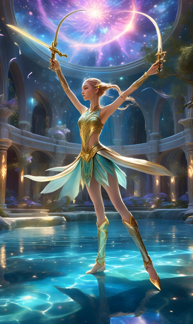 Pixtrantia, Elven Blade Dancer Performing at the Evergreen Palladium