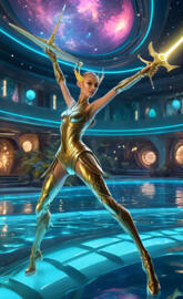 Andrealia, Elven Blade Dancer Performing at the Evergreen Palladium