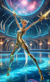 Xandrena, Elven Blade Dancer Performing at the Evergreen Palladium