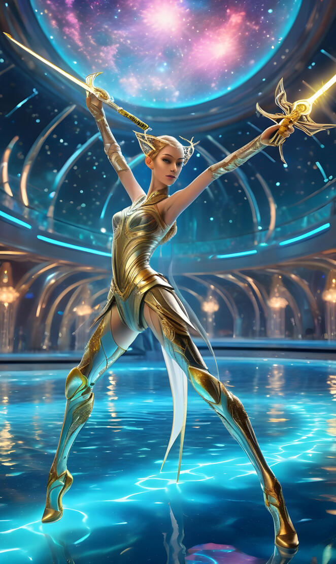 Xandrena, Elven Blade Dancer Performing at the Evergreen Palladium