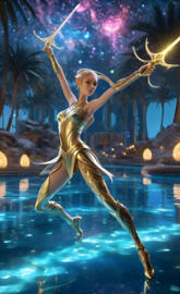 Hydrathia, Elven Blade Dancer Performing at the Evergreen Palladium