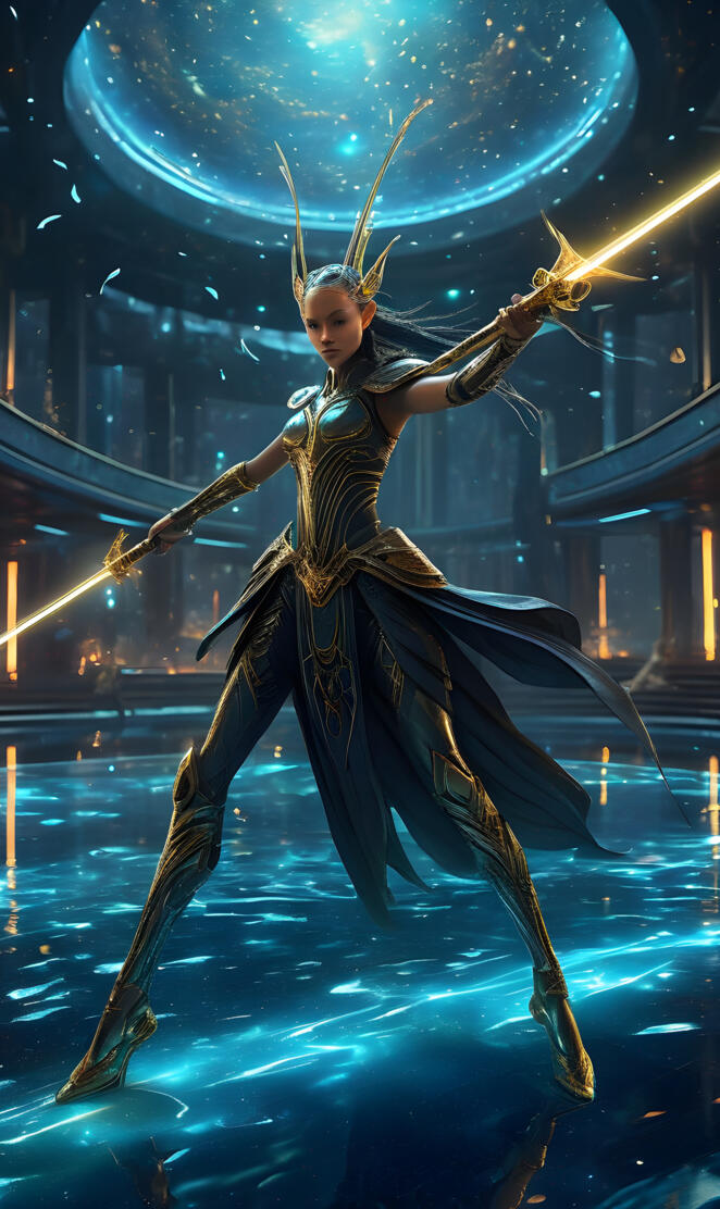 Aleatria, Elven Blade Dancer Performing at the Evergreen Palladium