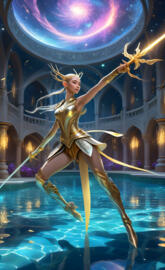 Galdrana, Elven Blade Dancer Performing at the Evergreen Palladium