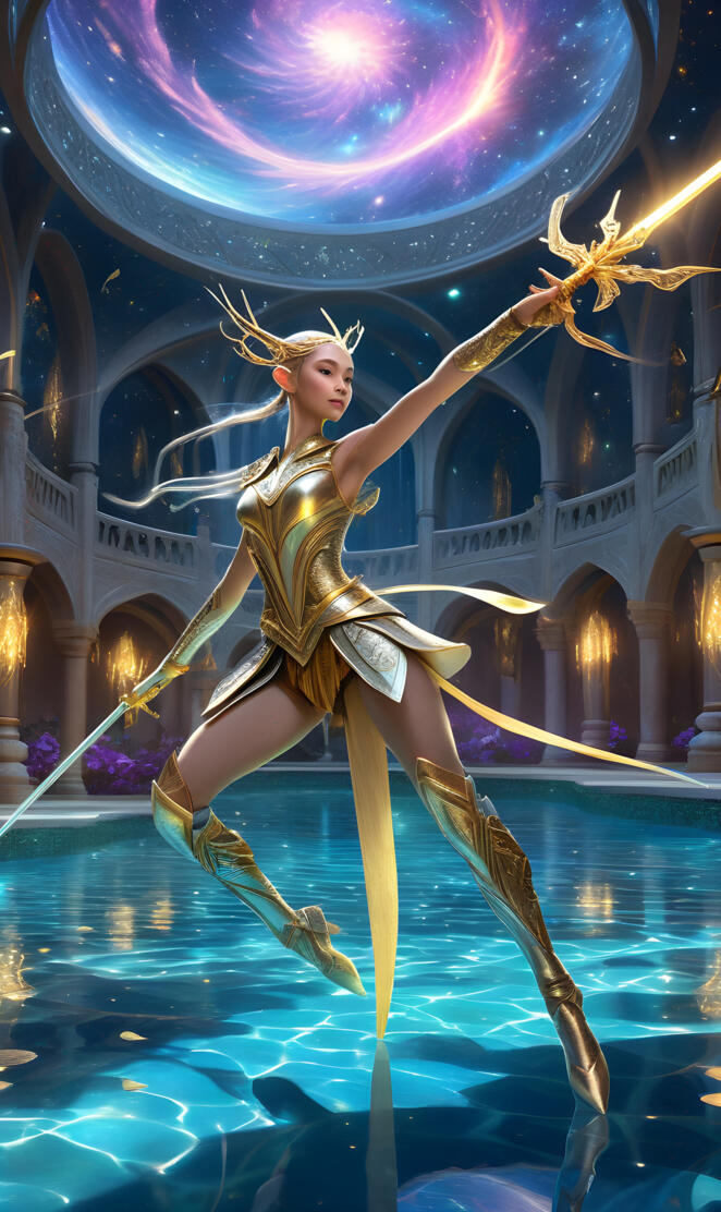 Galdrana, Elven Blade Dancer Performing at the Evergreen Palladium