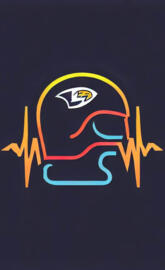 Heartbeat footbal helmet design